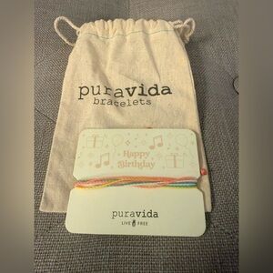 Pura Vida Multicolored Happy Birthday Bracelet with Pouch